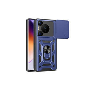 Étui magnétique noir en silicone avec protection coulissante de l'appareil photo pour Huawei Pura 70 Pro 5G, style élégant 'INS' pour téléphone portable Plus - Product Image 2