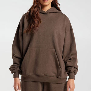 เสื้อฮู้ดผ้าคอตตอนสำหรับผู้หญิงเสื้อมีฮู้ดผ้าคอตตอนพิมพ์ลายพัฟสำหรับ100% โลโก้ด้านหน้าออกแบบได้ตามต้องการ - Product Image 1