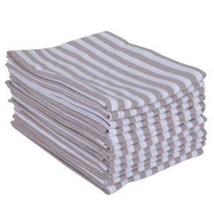 Juego de 6 toallas desechables de secado rápido 100% algodón a rayas personalizables para golf o cuidado del coche técnica tejida - Product Image 1