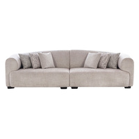 Ensemble de canapés modernes de luxe SOHO, rembourrés, avec accoudoirs droits, confortables, durables, couleur personnalisable, garnissage en mousse, pour villas, centres commerciaux, hôtels et salons.