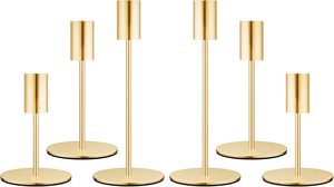 Premium Gold Metal Candle Holders Handcrafted Modern Slim Design for Luxury Wedding Dining <b>Table</b> Interior Decor <b>Tall</b> Shape - Product Image 3