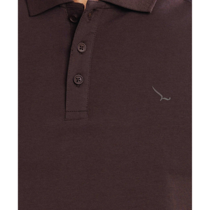 เสื้อโปโลผ้าปิเก้สีน้ำตาลเข้มใส่สบายสำหรับผู้ชายถักอย่างมีสไตล์สำหรับทุกโอกาส - Product Image 3