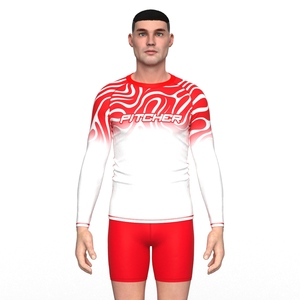 Custom mma <b>rash</b> <b>guard</b> long sleeve <b>mens</b> grappling jiujitsu quick dry uv protection high stretch compression shirt manufacturer - Product Image 6