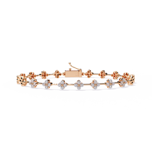 18K <b>Gold</b> Bracelet with Fabulous Lab Grown Diamond Elegant Diamond Bracelets & <b>Bangles</b> - Product Image 2