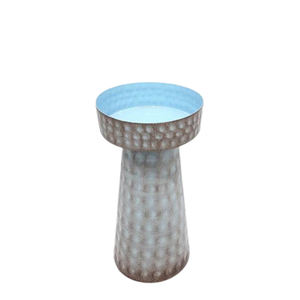 Portavelas de aluminio y cuero de mesa, portavelas de Pilar dorado de gran tamaño para decoración del hogar y la boda - Product Image 3