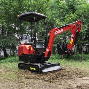 HT12 HT18 Mini Crawler Excavator with Boom Swing High/Low Speed RED Color 1200kg Weight Low Maintenance Cost - Product Image 3