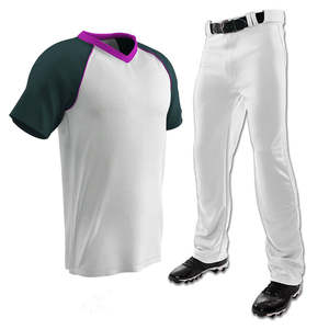 100 poliéster deportes uniforme softbol desgaste blanco personalizado jerseys de béisbol con botones uniforme - Product Image 5