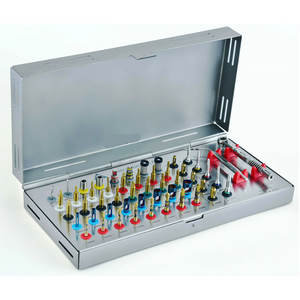 52 pièces Kit d'outils d'implants dentaires de base perceuses trépines conducteurs hexagonaux guidés coniques clé dynamométrique jauge de profondeur poinçon de tissu - Product Image 6