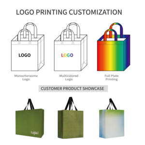 Sac d'épicerie non tissé écologique grand fourre-tout personnalisé avec logo en gros - Product Image 2