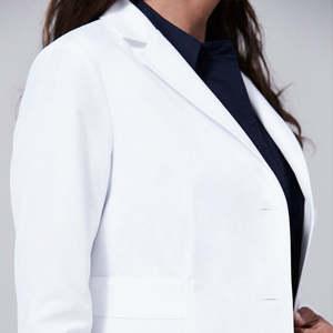 Bata de Laboratorio Unisex de Manga Larga, Blanca, Diseño Clásico con Botones, Sensación Suave, Poliéster/Algodón, Uniforme de Enfermera para Hospital - Product Image 6