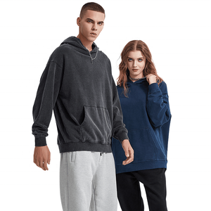 Stone Vintage Washed Hoodie Tie Dye Acid Wash Hoodie Heavyweight Cotton Oversized Men's Hoodies fabricante - Product Image 4