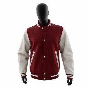 Veste de baseball personnalisée fabriquée en usine personnalisée Veste universitaire unisexe à manches longues en cuir - Product Image 4