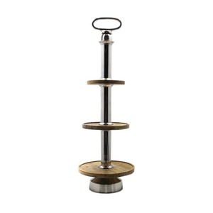 Luxury Metal Single Tier Metal Round Shape Cake Stand Gold Finished for Wedding Birthday Event Party Display Stand - Product Image 4