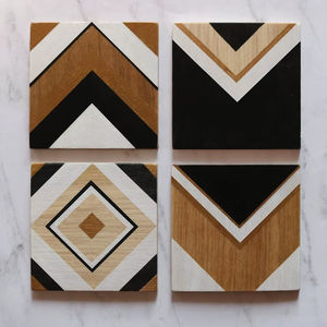 Posavasos de Diseño Moderno Hechos a Mano, Elegantes Posavasos Rectangulares de Madera, Decoración de Mesa, Elegantes Alfombrillas de 5 mm - Product Image 1
