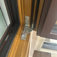 Ventanas de Aluminio con Revestimiento de Madera, Estilo Europeo, Personalizadas por Huasin, con Arco de Vidrio Doble, Certificación NFRC, Apertura Interior