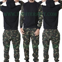 Éponge française Boxy Dtg Sublimation Puff Print Real Tree Sweats à capuche de camouflage personnalisés Pantalons de survêtement pour hommes et femmes