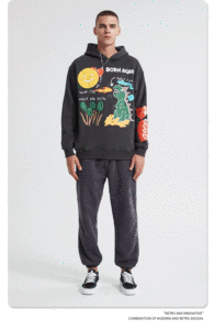 Sudadera con Capucha Personalizada con Logotipo, para Invierno, Gruesa, 100% Algodón, Felpa, Impresión 3D, Unisex, Impresión en Espuma, Ecológica, Impermeable - Product Image 2