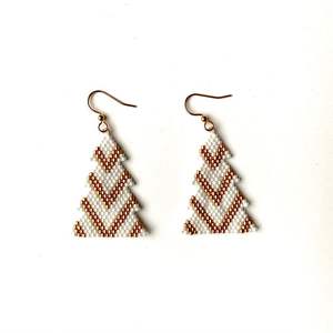 Natural Seed Bead <b>Earrings</b> Embroidered <b>Earrings</b> <b>Christmas</b> Accessory Festive <b>Christmas</b> Jewelry Beaded <b>Earrings</b> - Product Image 4