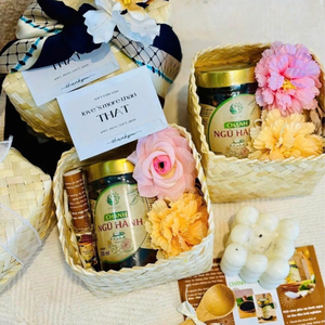 CESTAS DE BAMBÚ Tejidas Sostenibles Estilo Rústico para Embalaje de Regalos y Decoración de Temporada para Invitados de Bodas y Eventos - Product Image 5