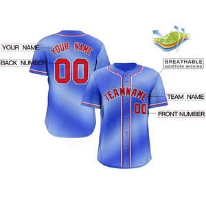 Camiseta de softbol deportivo profesional Sublimación OEM Juventud Oem Camiseta de béisbol de equipo de rayas negras y doradas - Product Image 3