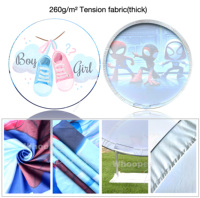 Décorations de fête pour bébé, baptême, anniversaire, impression de dessins animés avec fond circulaire en tissu cylindrique