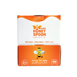 Caja cuadrada de cartón, cuchara de Miel pura, miel de pino puro al 100, miel de pino orgánico, 7 gramos, 100 Uds. - Product Image 1