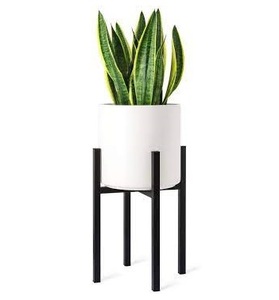 Pot de fleurs en fer noir pour usage intérieur, décoration de la maison, pot rond pour plantes d'intérieur, pour le jardin - Product Image 4