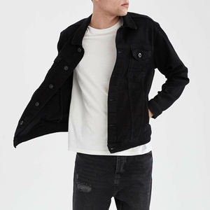 Veste en jean personnalisée pour hommes avec col montant nouveau design toile mode pour l'hiver votre propre style bonne marque fabricant distributeur - Product Image 5