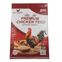 Sacs d'alimentation pour animaux et volailles en PP tissé recyclable, laminés BOPP personnalisés, 50 kg, avec fermeture éclair, certifiés ISO9001