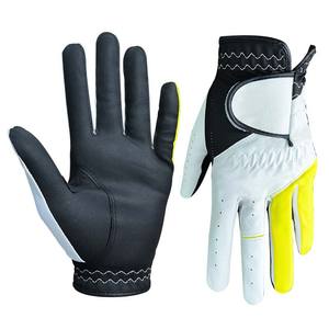 Gants de golf en cuir de mouton et cuir PU, emballage personnalisé, Cabretta OEM, toutes saisons, tous doigts, en vente - Product Image 4