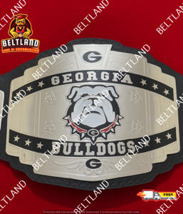 Cinturón de Campeonato de los Georgia Bulldogs para Adultos, Cómodo y Duradero, Tallas de Cintura Alta, 2 mm y 4 mm, Zinc - Product Image 1