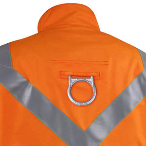 Hi Vis-chaqueta con cierre de cremallera, tiras reflectantes de Seguridad de Tráfico, chaqueta con múltiples bolsillos, Impresión de logotipo personalizado, ropa reflectante de 3m - Product Image 4