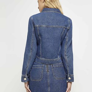 Meilleur hiver poids lourd chaud épais femmes Denim veste Original coton séchage rapide doux lavé Denim dames vestes pour vêtements décontractés - Product Image 4