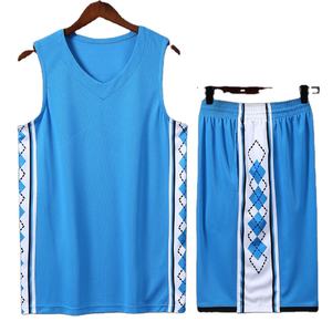 ชุดฝึกซ้อมบาสเกตบอล ชุดกีฬาคุณภาพสูง เสื้อเจอร์ซีย์แบบเรียบ ระบายอากาศได้ดี ชุดวอร์มฤดูร้อน เสื้อกั๊ก กางเกงขาสั้น ชุดฟิตเนส - Product Image 1