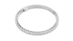 VDS IGI Certified 925 Silver Tennis <b>Bracelet</b> Lab Grown CVD Brilliant Cut Diamonds 14g Luxury Yellow White Gold Wedding Gift - Product Image 4