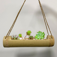 Pots en bambou écologiques en gros pour la culture de plantes ornementales, cactus, succulentes, bonsaïs et jardinières suspendues pour la décoration de jardin