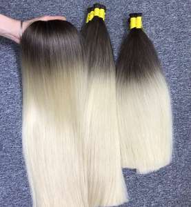 Para Ombre Remy Grade Extensiones de cabello humano a granel Calidad 100% Cabello humano virgen Cabello a granel sedoso a precios al por mayor Calidad VIP - Product Image 1