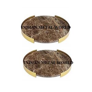 ถาดเสิร์ฟช็อคโกแลตทองเหลืองบริสุทธิ์จากดีไซเนอร์ขนาดใหญ่ถาดอาหารทองเหลืองบริสุทธิ์ชุบทองจากผู้ผลิตและซัพพลายเออร์ - Product Image 2