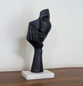 Sculpture décorative de maison en fonte d'aluminium de haute qualité Finition au nickel personnalisée unique Utilisation de la chambre de luxe Vente en gros Nouveau design - Product Image 4