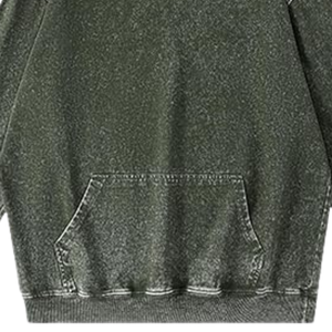 Sudadera con Capucha Verde Oscuro Lavada al Ácido, Sudadera Holgada de Estilo Vintage, Felpa de Algodón Suave, Ropa de Calle, Sudadera para Invierno - Product Image 5