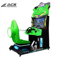 Simulateur de course professionnel ACS, borne d'arcade, commandes de conduite réalistes, système sonore immersif, résolution 1080P, anglais