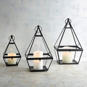 Diseño elegante Linterna de metal Hogar Interior/Exterior Camping Linterna de piso con vidrio Navidad Hogar Linterna decorativa - Product Image 5