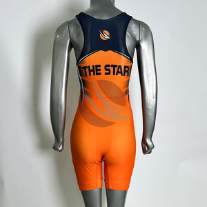 ชุดนักมวยปล้ำดีไซน์เฉพาะตัว ยืดหยุ่นสูง แบบซับลิเมชั่น ขายส่ง ชุดยกน้ำหนักแบบชิ้นเดียว - Product Image 2
