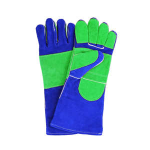 Guantes de soldadura de cuero sintético personalizados, Palma de pistola con protección de mano superior, Gareding Industrial para guantes de cuero para hombres - Product Image 3