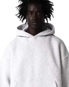 Ensemble survêtement pour homme en molleton gris cendré et pantalon de jogging ample, sweat-shirt à capuche décontracté d'hiver, pantalon streetwear - Product Image 4