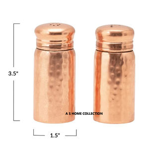 Tarro contemporáneo de sal y pimienta de color plateado de metal con detalles hechos a mano Solución de almacenamiento de vajilla de alta calidad - Product Image 4