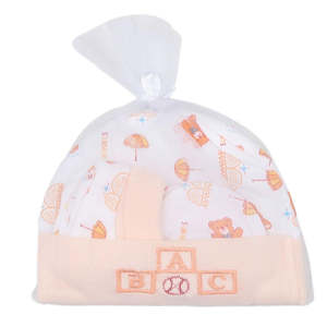 Conjunto de gorros para recién nacido, 3 piezas - Melocotón - Product Image 2