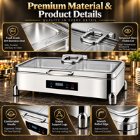 Groothandel 6L 9L RVS Elektrische Chafing Dish Buffetserver met Hydraulische Klep voor Hotel Restaurant Catering