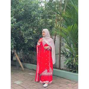 DESIGNER WEAR SECUENCIA BORDADO EN FOX GEORGETTE TELA TOP Y PLAZZO CON DUPATTA - Product Image 1