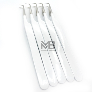 Pince à épiler pour extensions de cils en acier inoxydable japonais de haute qualité, pointe diamantée de 7 mm à 90 degrés, durable, fine et parfaite - Product Image 6